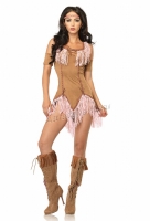 83557 Leg Avenue Costume, Indian Maiden Costume, Includes faux suede