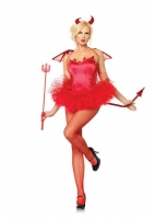 83612 Leg Avenue Costume, Devil Bustier, features a padded stretch sa