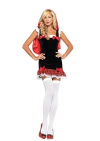 83634 Leg Avenue Costume, sweetheart red riding hood, features stretc