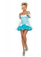 83659 Leg Avenue Costume, Glass Slipper Princess, features lace trimm
