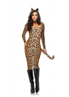 83666 Leg Avenue Costume, Cougar, includes brushed lycra catsuit with