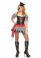 83667 Leg Avenue Costume, wicked wench, includes ribbon trimmed strip