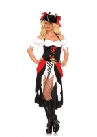 83699 Leg Avenue Costume, Pirate Beauty, includes long open front bus