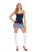 83762 Leg Avenue Costume, harbor hottie sailor, includes ribbon trimm