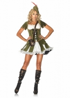 83774 Leg Avenue Costume, Thief of Hearts, includes lace trimmed peas