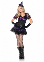 83781 Leg Avenue Costume, Black Magic Babe, includes lace trimmed dre