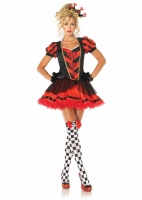 83836 Leg Avenue Costume, Dark Heart Queen, includes gold trimmed lay