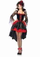 83841 Leg Avenue Costume, Midnight Mistress, features lace trimmed dr