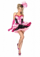 83853 Leg Avenue Costume, Pretty Pinky, includes layered ruffle halte