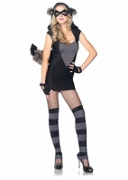 83881 Leg Avenue Costume, Risky Raccoon, includes dress with fuzzy ea
