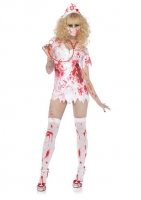 83891 Leg Avenue Costumes, Bloody Nurse Betty, includes tattered zipp