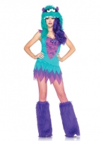 83922 Leg Avenue Costumes, Fuzzy Frankie, includes dress with multi-c