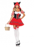 83931 Leg Avenue Costumes, Red Riding Wolf, includes gingham trimmed