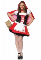 83480X Leg Avenue Plus Size Costume, Lil Miss Red Costume, Includes h