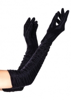 2041 Leg Avenue Gloves,  Velvet ruched opera length gloves