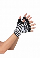 2055 Leg Avenue Gloves, Acrylic Skull and cross bone Fingerless glove