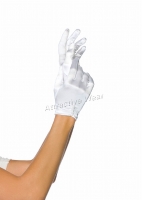 71203 Leg Avenue Gloves, Satin wrist length gloves, with pearl detail