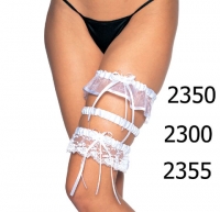 2355 Leg Avenue Garter,  Satin garter with lace ruffle and bow.