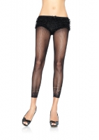 7555 Leg Avenue Leggings, Opaque micro net footless tights with croch