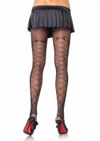 9932 Leg Avenue Pantyhose,  Opaque pantyhose with sheer faux lace