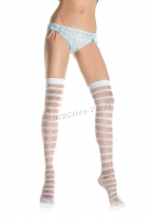 1005 Leg Avenue Stockings,  sheer and opaque striped thigh highs