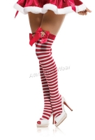 1510 Leg Avenue Stockings,  rudolf bow striped thigh highs stocki