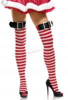 31018 Leg Avenue Stockings,  nylon Striped thigh highs stockings