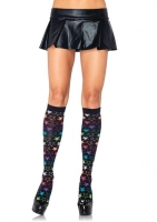 5206 Leg Avenue, Rainbow star acrylic knee socks.