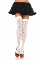 6274 Leg Avenue Stockings,  opaque poker suit print thigh highs s