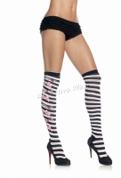 6293 Leg Avenue Stockings,  acrylic stripe over the knee thigh hi
