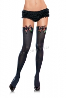 6300 Leg Avenue Stockings,  opaque thigh highs Stockings with che
