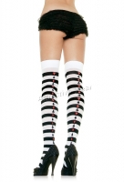 6305 Leg Avenue Stockings,  striped thigh highs stockings with po
