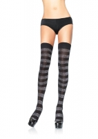 6312 Leg Avenue Stockings, Lurex striped opaque thigh highs Stockings