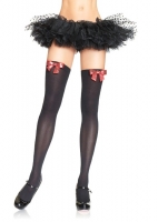 6552 Leg Avenue Stockings, Opaque thigh highs with sequin bow top Sto