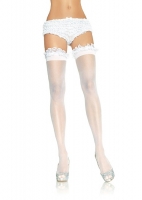 9200 Leg Avenue Stockings, sheer thigh highs with garter lace ruffle