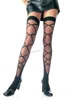 9217 Leg Avenue Stockings,  Opaque and sheer thigh highs Stocking