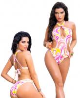 67043 Mapale Exotic Halter Neck with Cut Out Swimsuit  