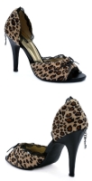 Ph401-Jennifer Penthouse   Shoes, 4 inch high heels leopa