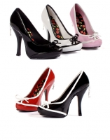 Ph423-Rose Penthouse Shoes By Ellie, 4.5 inch High Heels Peep Toe Pum